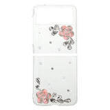 Калъф с Камъни за Samsung Galaxy Z Flip 3, Diamant Flower Case, Прозрачен