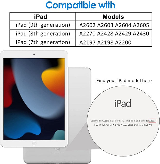 Калъф за iPad 9/ 8/ 7 10.2", Choetech Protective Case, Черен (6)