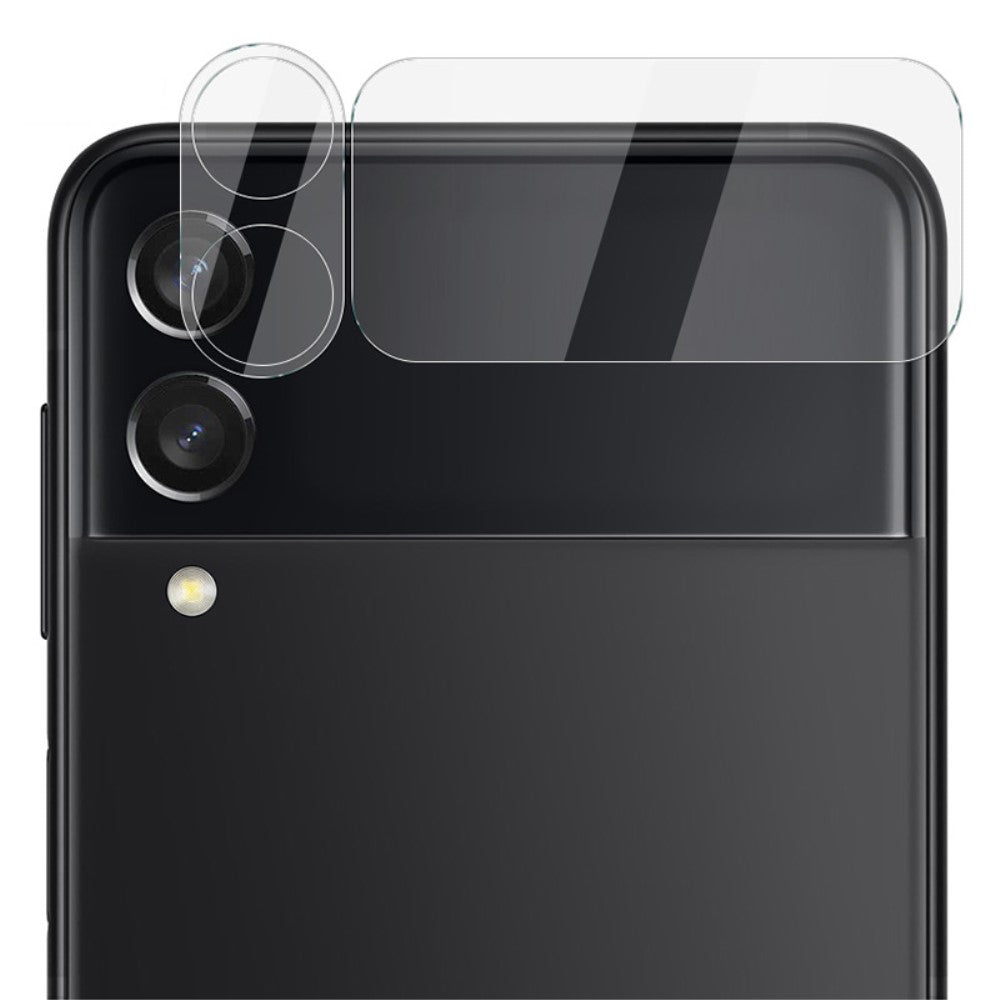 Външни Протектори за Samsung Z Flip 3, iMAK Camera+LCD Glass, Прозрачен (3)