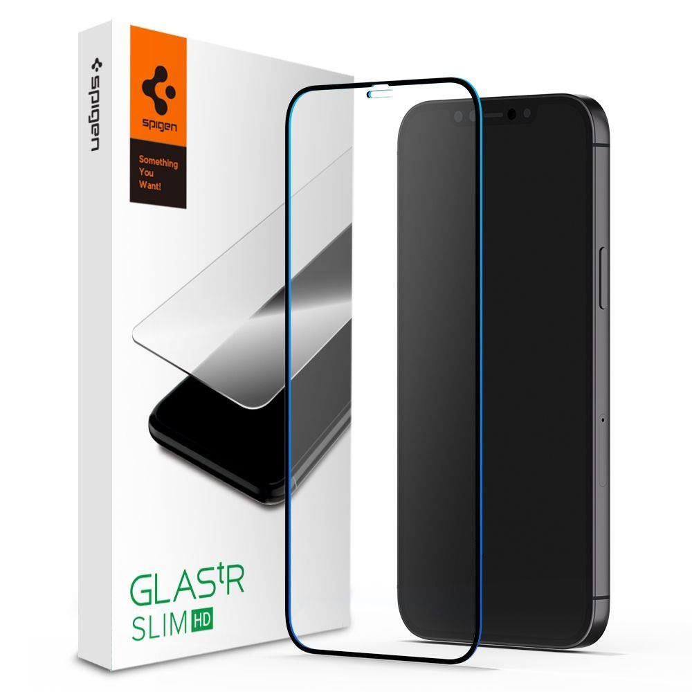 Стъклен Протектор за iPhone 13 Pro / 13, Spigen Slim HD 5D Glass, Прозрачен