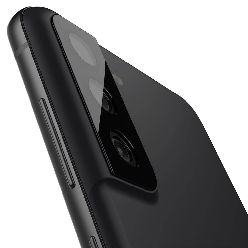Стъклен Протектор за Камерата на Samsung S21 FE, Spigen EZ Fit Optik Pro Glass tR 2бр., Черен (2)