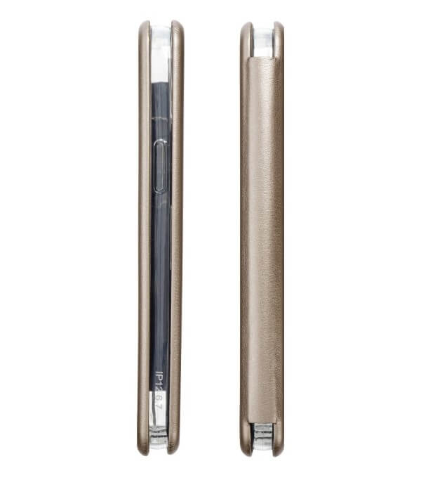 Кожен Калъф за Xiaomi Redmi Note 10 5G, Forcell Elegance Book Case, Златист (4)