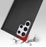 Калъф с Текстилен Ефект за Samsung S22 Ultra, Dux Ducis Fino Case, Черен (3)