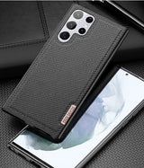 Калъф с Текстилен Ефект за Samsung S22 Ultra, Dux Ducis Fino Case, Черен (2)