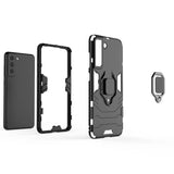 Калъф с Пръстен-Стойка за Samsung S21 FE, Kickstand Armor Case, Черен (5)
