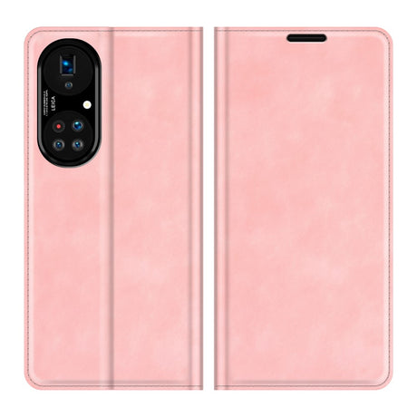 Кожен Калъф за Huawei P50 Pro, Horse Book Case, Розов