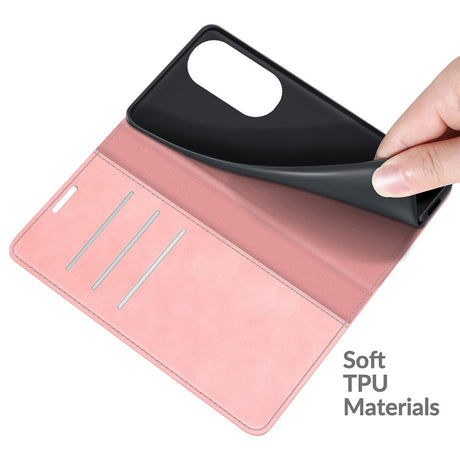 Кожен Калъф за Huawei P50 Pro, Horse Book Case, Розов (6)