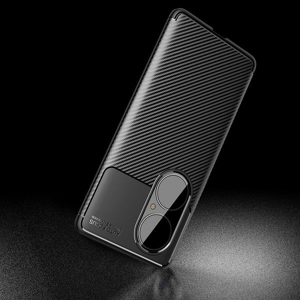 Силиконов Калъф за Huawei P50 Pro, New Carbon Case, Черен (4)