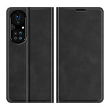 Кожен Калъф за Huawei P50 Pro, Horse Book Case, Черен