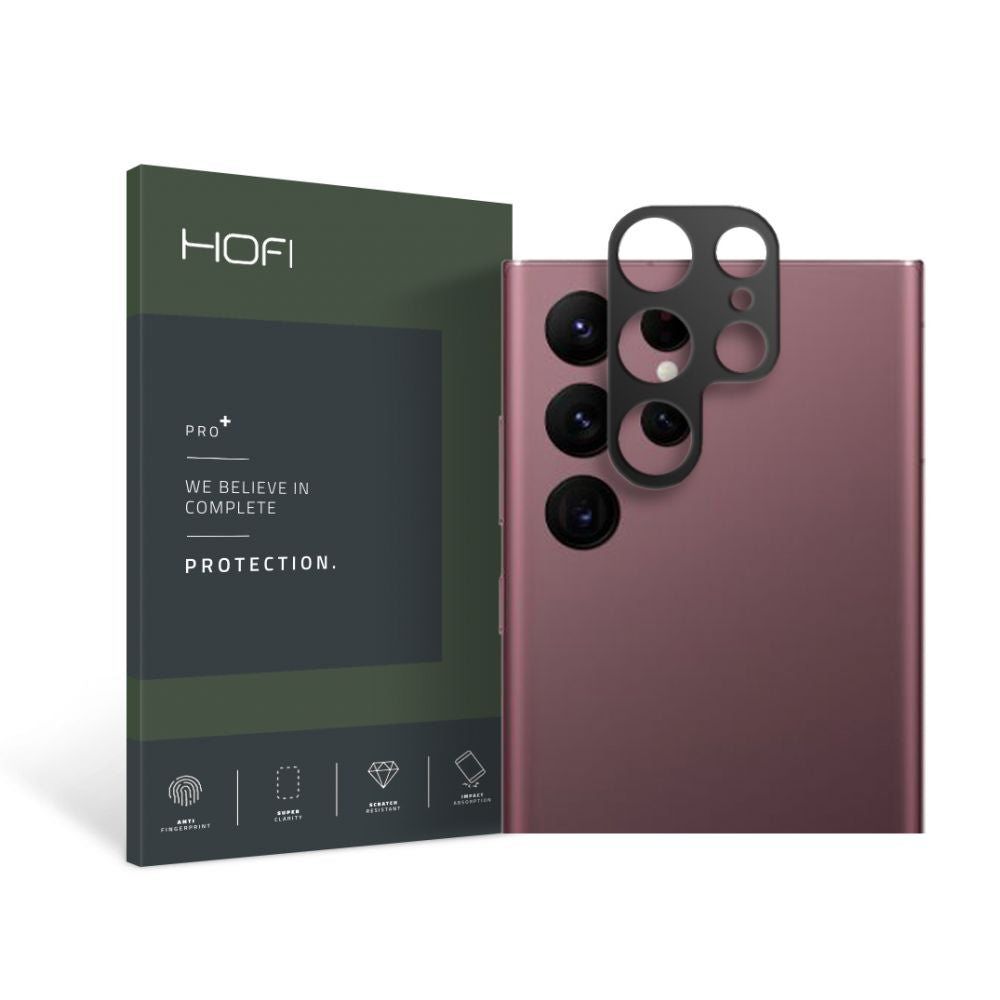 Протектор за Камерата на Samsung S22 Ultra, Hofi Cam Alu Glass, Черен