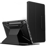 Противоударен Калъф за Samsung Tab S8 Plus/ S7 Plus/ S7 FE, Infiland Stand Case, Черен