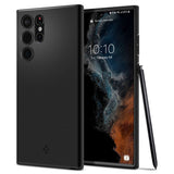 Противоударен Калъф за Samsung S22 Ultra, Spigen Thin Fit Case, Черен