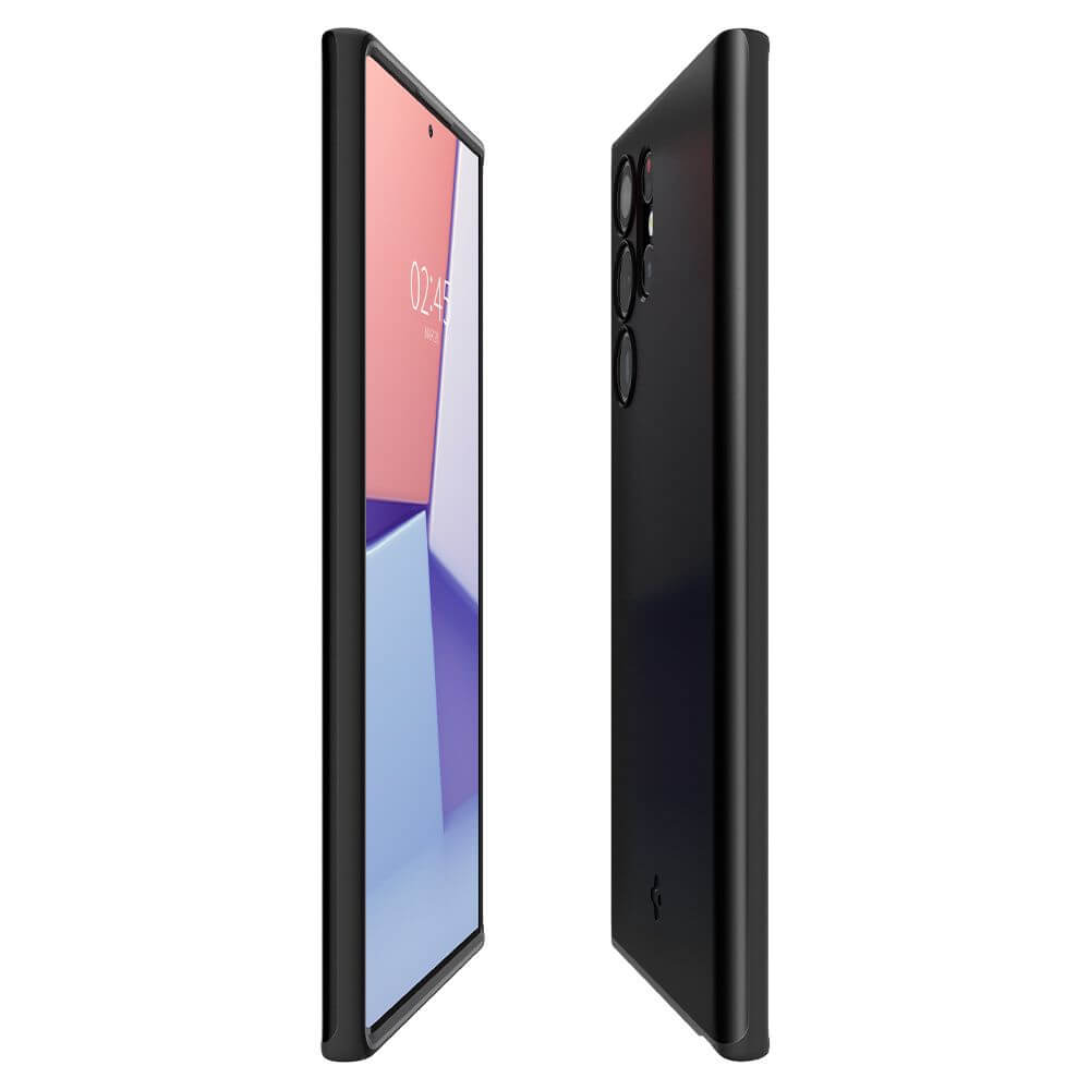 Противоударен Калъф за Samsung S22 Ultra, Spigen Thin Fit Case, Черен (6)