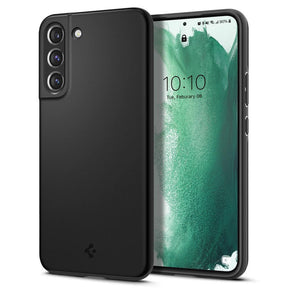 Противоударен Калъф за Samsung S22 Plus, Spigen Thin Fit Case, Черен