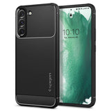 Противоударен Силиконов Калъф за Samsung S22 Plus, Spigen Rugged Armor Case, Черен