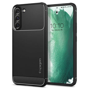 Противоударен Силиконов Калъф за Samsung S22 Plus, Spigen Rugged Armor Case, Черен