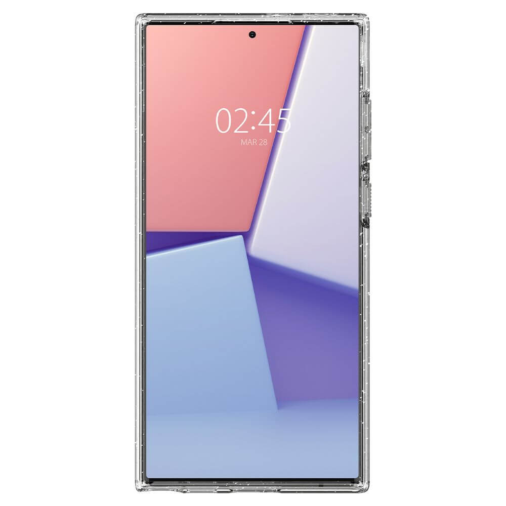 Противоударен Блестящ Калъф за Samsung S22 Ultra, Spigen Liquid Crystal Glitter Quartz Case, Прозрачен (3)