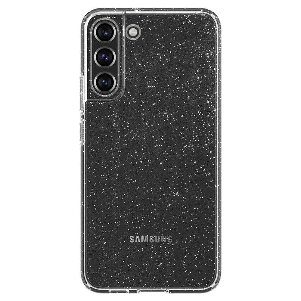 Противоударен Блестящ Калъф за Samsung S22, Spigen Liquid Crystal Glitter Quartz Case, Прозрачен (2)