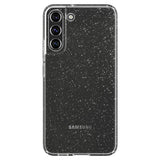 Противоударен Блестящ Калъф за Samsung S22, Spigen Liquid Crystal Glitter Quartz Case, Прозрачен (2)