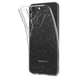 Противоударен Блестящ Калъф за Samsung S22, Spigen Liquid Crystal Glitter Quartz Case, Прозрачен (4)