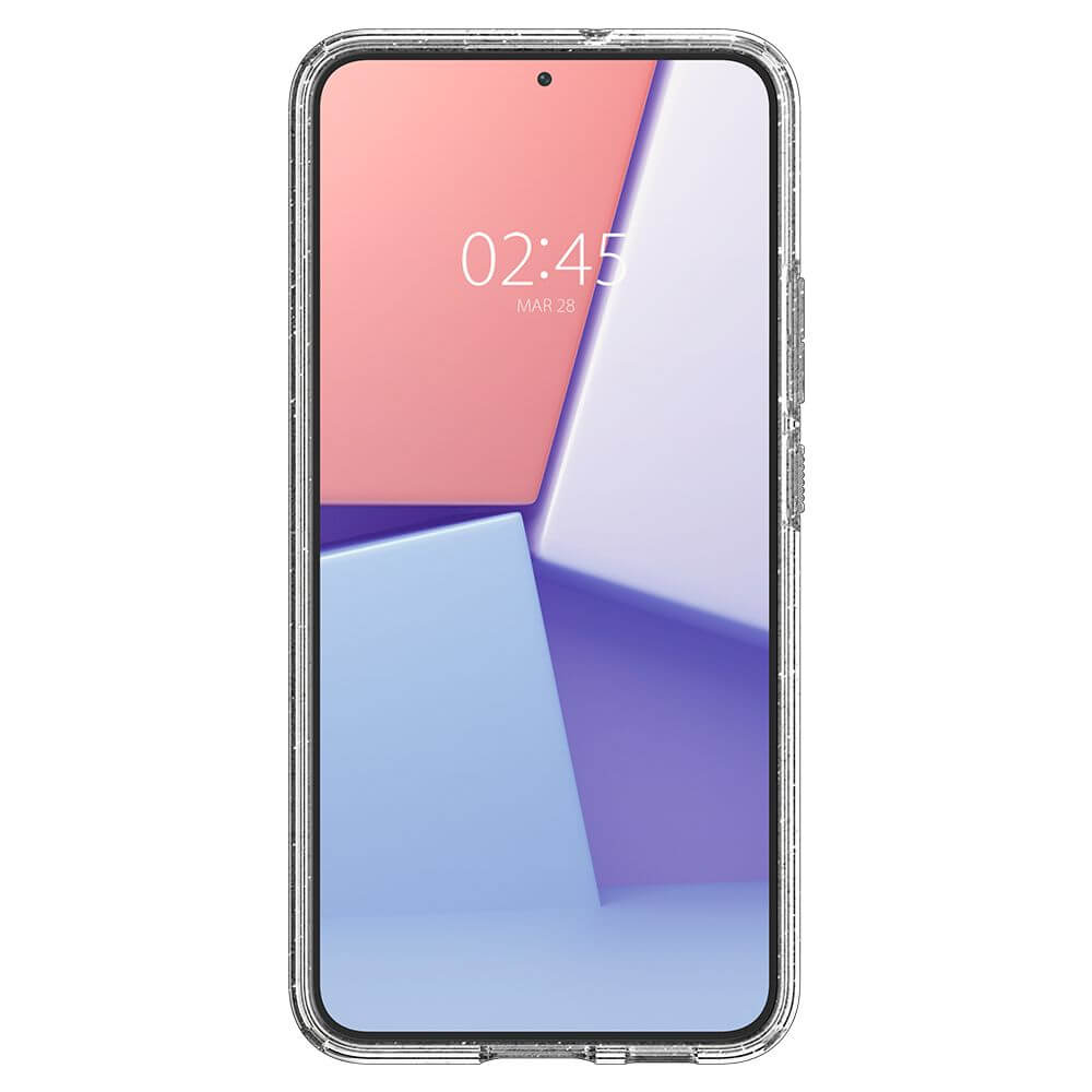 Противоударен Блестящ Калъф за Samsung S22, Spigen Liquid Crystal Glitter Quartz Case, Прозрачен (3)