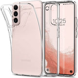 Противоударен Силиконов Калъф за Samsung S22 Plus, Spigen Liquid Crystal Case, Прозрачен