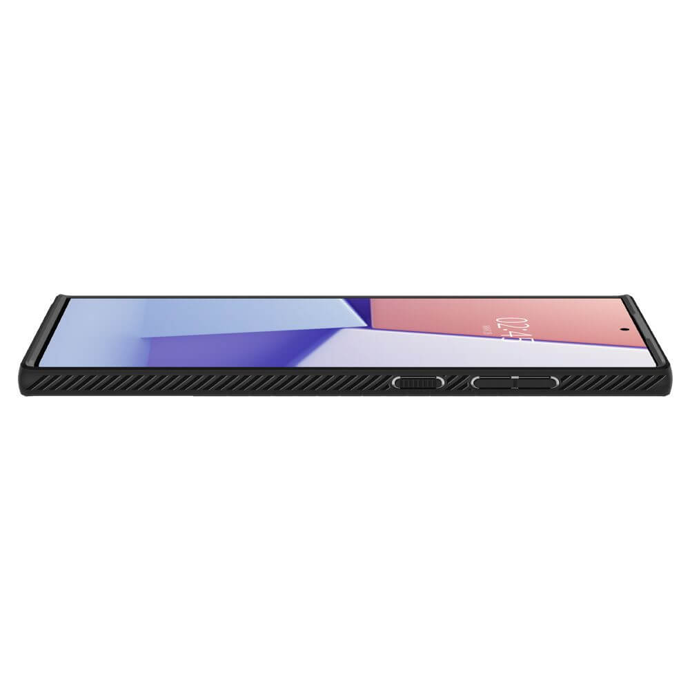 Противоударен Силиконов Калъф за Samsung S22 Ultra, Spigen Liquid Air Case, Черен (4)