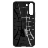 Противоударен Силиконов Калъф за Samsung S22, Spigen Liquid Air Case, Черен (3)