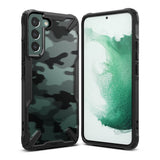 Противоударен Хибриден Калъф за Samsung S22, Ringke Fusion X Camouflage Case, Черен