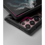Противоударен Хибриден Калъф за Samsung S22 Ultra, Ringke Fusion X Camouflage Case, Черен (4)