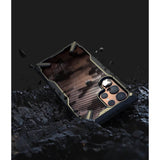 Противоударен Хибриден Калъф за Samsung S22 Ultra, Ringke Fusion X Camouflage Case, Черен (5)