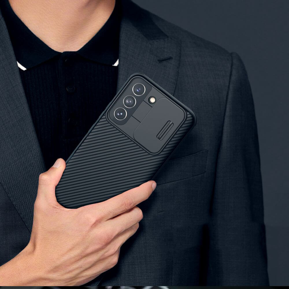 Калъф с Плъзгач за Камера за Samsung S22 Plus, Nillkin CamShield Case, Черен (4)