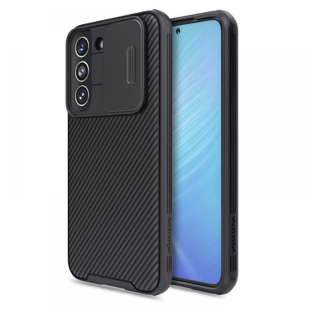 Калъф с Плъзгач за Камера за Samsung S22, Nillkin CamShield Case, Черен