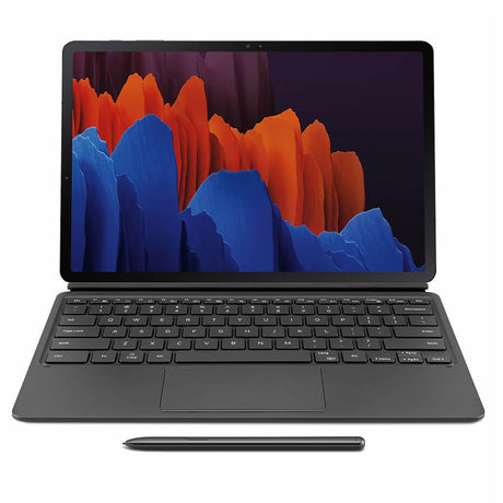Оригинален Калъф за Samsung Tab S8 Plus/ S7 Plus/ S7 FE Book Keyboard-TouchPad Case EF-DT970UBE, Черен