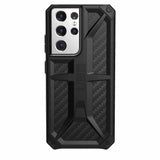 Противоударен Калъф за Samsung S21 Ultra, UAG Monarch Carbon Fiber Case, Черен