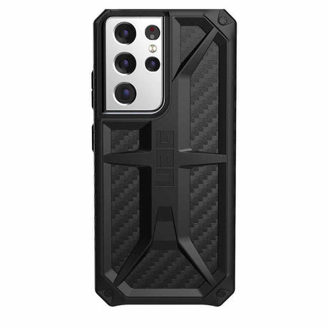 Противоударен Калъф за Samsung S21 Ultra, UAG Monarch Carbon Fiber Case, Черен