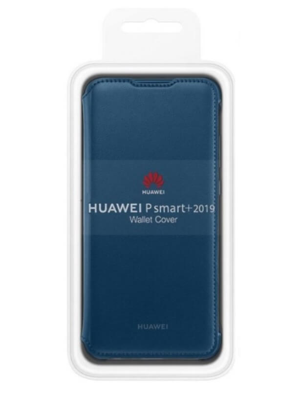 Оригинален Кожен Калъф за Huawei P Smart 2019 Wallet Book Case, Син (4)