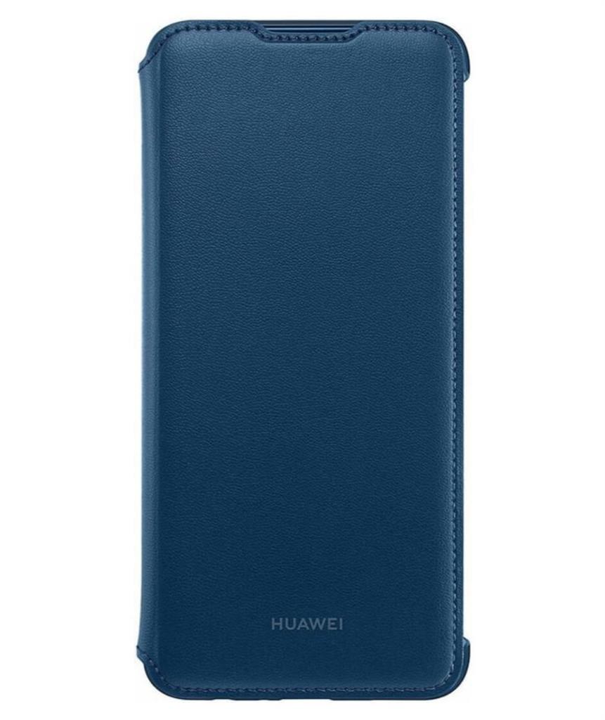 Оригинален Кожен Калъф за Huawei P Smart 2019 Wallet Book Case, Син