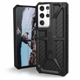 Противоударен Калъф за Samsung S21 Ultra, UAG Monarch Carbon Fiber Case, Черен (3)