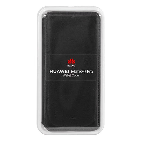 Оригинален Кожен Калъф за Huawei Mate 20 Pro Wallet Book Case, Черен (5)