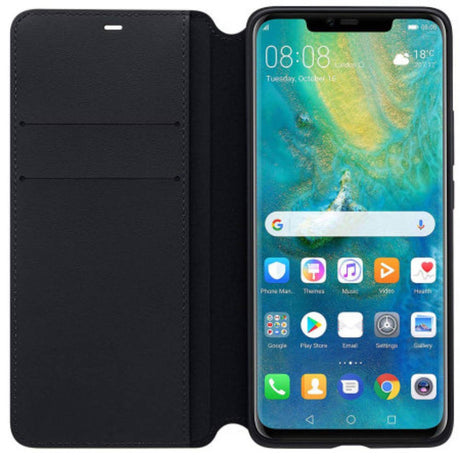 Оригинален Кожен Калъф за Huawei Mate 20 Pro Wallet Book Case, Черен (3)