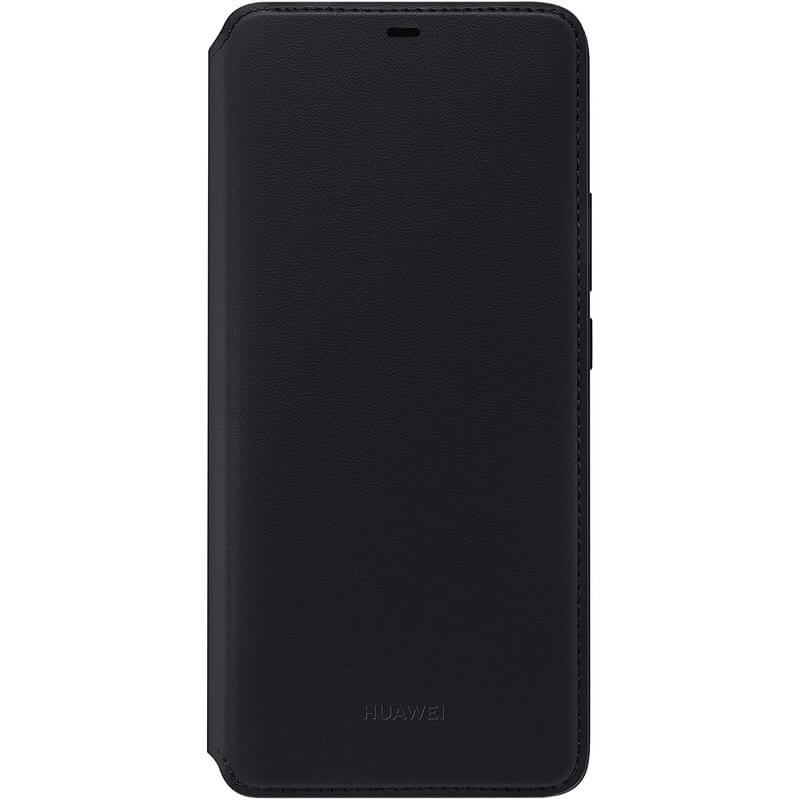 Оригинален Кожен Калъф за Huawei Mate 20 Pro Wallet Book Case, Черен