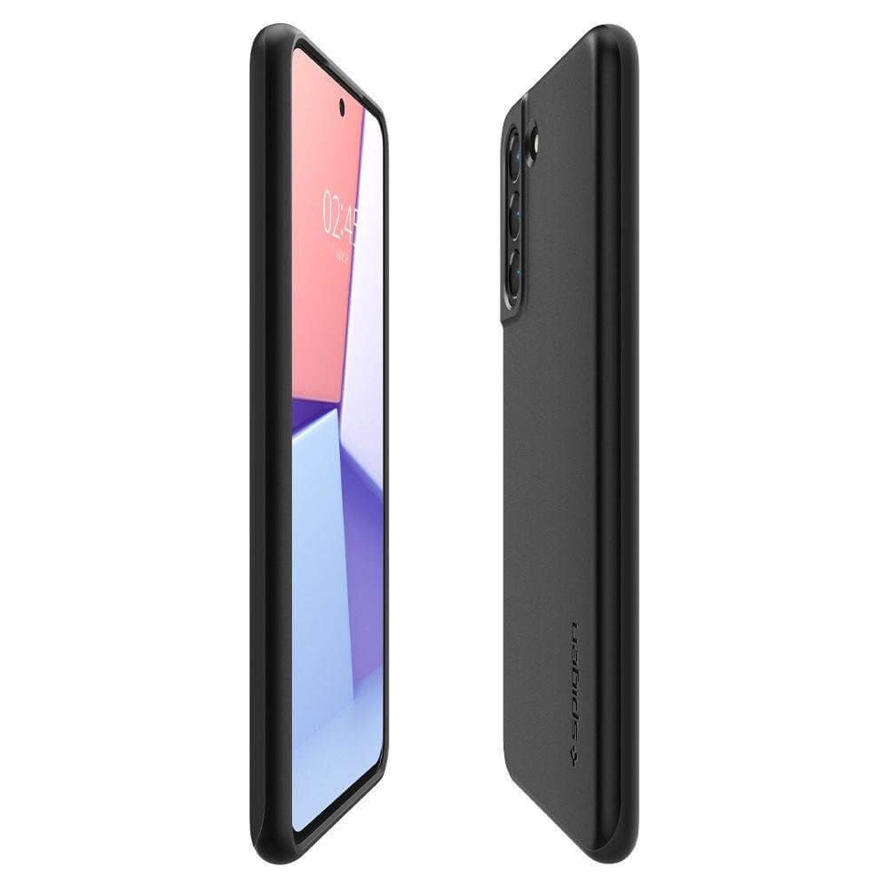Противоударен Калъф за Samsung S21 FE, Spigen Thin Fit Case, Черен (6)