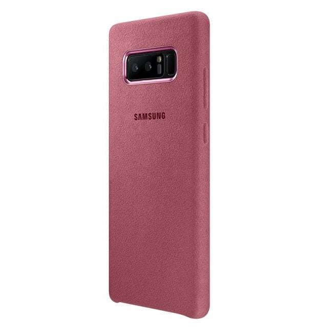 Оригинален Кожен Калъф за Samsung Note 8 Alcantara Cover Case EF-XN950APE, Розов (2)