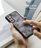 Противоударен Калъф за Samsung S21 FE, Ringke Fusion X Camouflage Case, Черен (6)