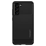 Противоударен Силиконов Калъф за Samsung S21 FE, Spigen Rugged Armor Case, Черен (2)