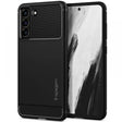 Противоударен Силиконов Калъф за Samsung S21 FE, Spigen Rugged Armor Case, Черен