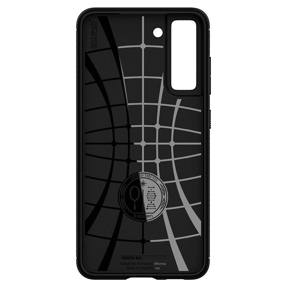 Противоударен Силиконов Калъф за Samsung S21 FE, Spigen Rugged Armor Case, Черен (4)