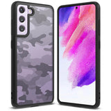 Противоударен Калъф за Samsung S21 FE, Ringke Fusion X Camouflage Case, Черен