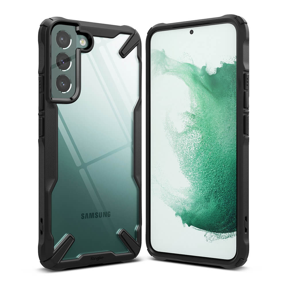Противоударен Хибриден Калъф за Samsung S22, Ringke Fusion X Case, Черен